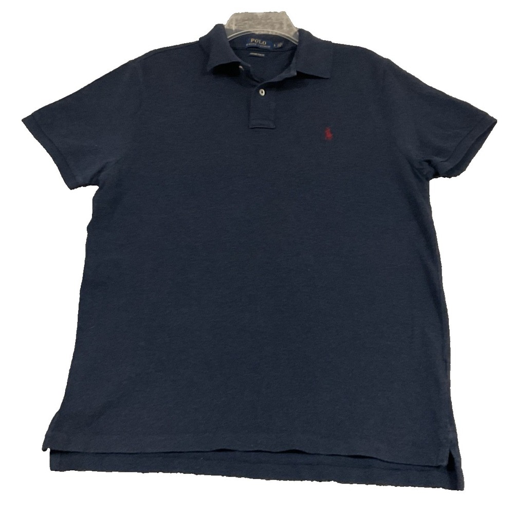 Polo Ralph Lauren Red Pony Polo Shirt Navy Large Preppy Short Sleeve
